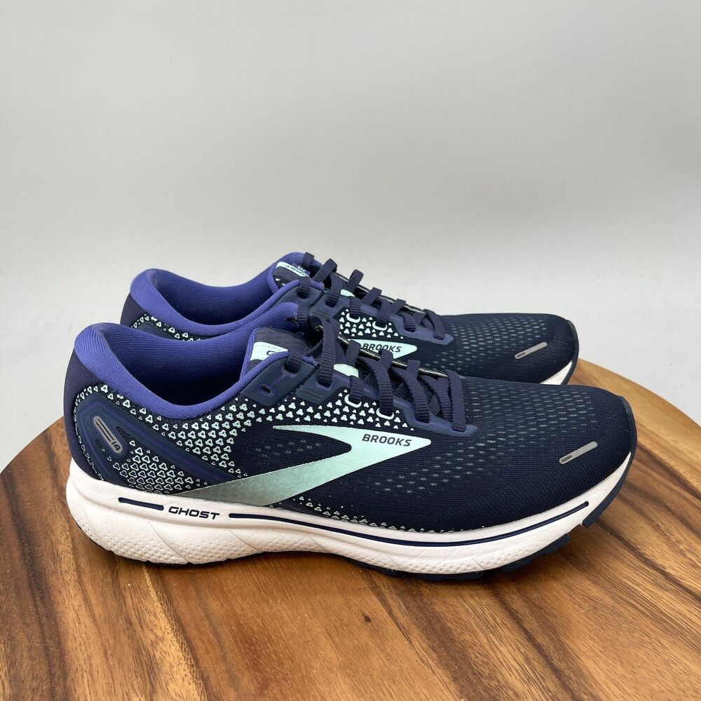 Brooks Ghost 14 Shoes Womens Size 11.5 Blue Running Comfort Walking Sneakers Gym